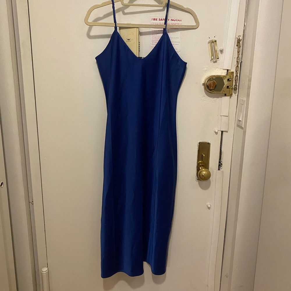 Blue Silk Dress